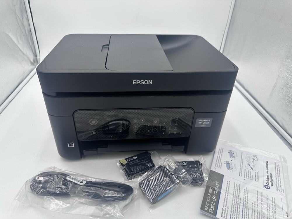 Epson WorkForce WF-2930 Inkjet 4 in 1 Printer-Works Great Good Ink With Box!!